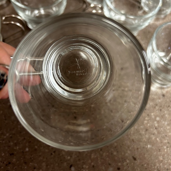 Lot of 8 NIB Bormioli Rocco Verdi Espresso Cups 3.5oz Glass Steel Handles - Picture 4 of 8